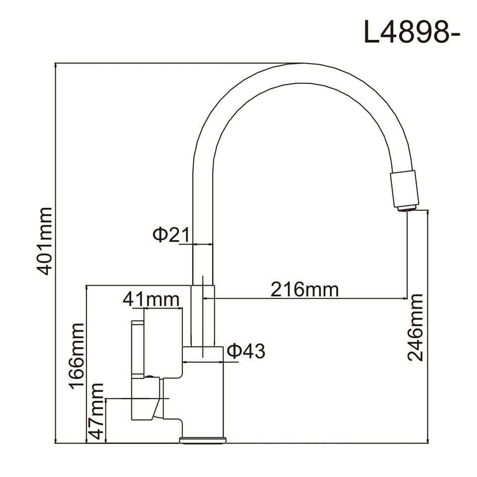 Смеситель для раковины Ledeme L4898-3