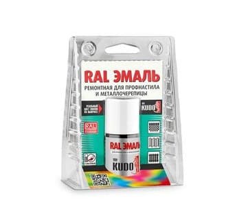 Эмаль для профнастила и металлочерепицы с кисточкой KUDO KU-7RAL3005 15мл Винно-красная