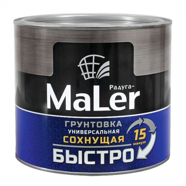 Грунтовка быстросохнущая серая Радуга 1,9 кг