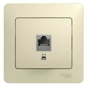 Компьютерная розетка Glossa GSL000281K Бежевая