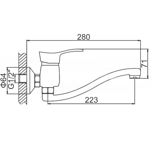 Смеситель для раковины Ledeme L4614-B
