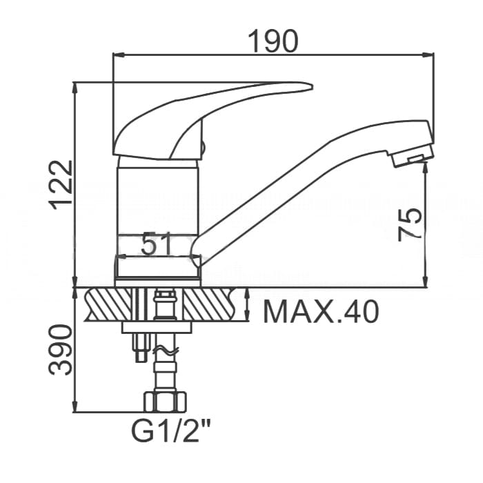 Смеситель для раковины Ledeme L4902-B