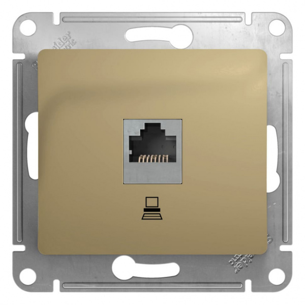 Компьютерная розетка Glossa GSL000481K Титан