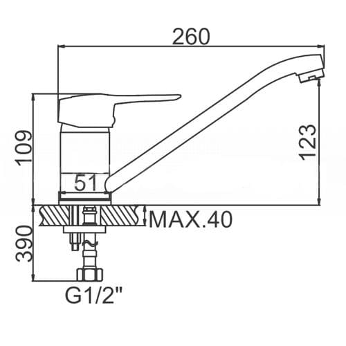 Смеситель для раковины Ledeme L4228-B