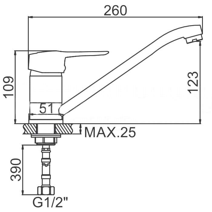 Смеситель для раковины Ledeme L4928-B